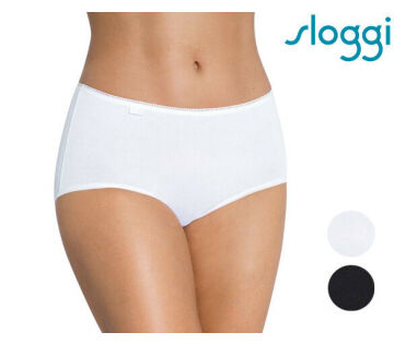 De 3-Pack Sloggi Damesslip 24/7 Cotton is verkrijgbaar in 2 modellen en in de kleuren zwart of wit. 